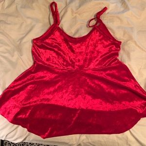 Torrid 2x velvet peplum cami